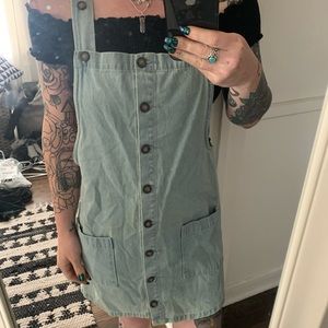 Denim overall dress
